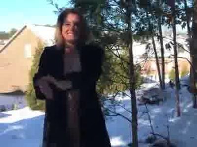 Natacha playing in the snow