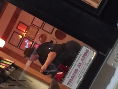 Candid SSBBW Butt In Drive Thru