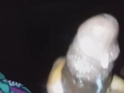 Horny black dad blowing load
