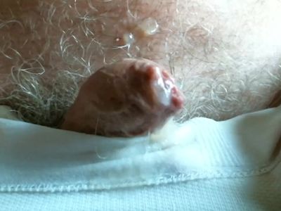 Ejaculation in my white dirty underwear scene 2