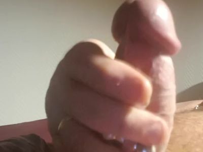 Jerking of pierced dick