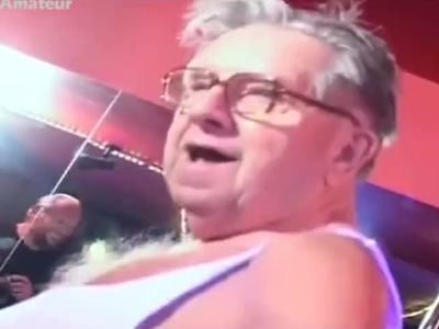 Old man in gangbang