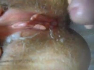 cumming on mature wifes hairy pussy and clit