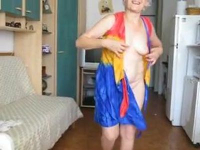 Granny shows under heR dress