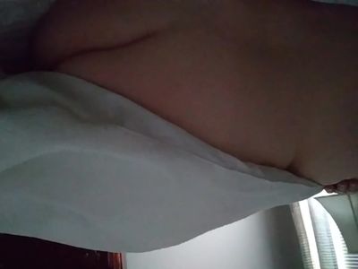 Spying on wifes huge soft ass waking up