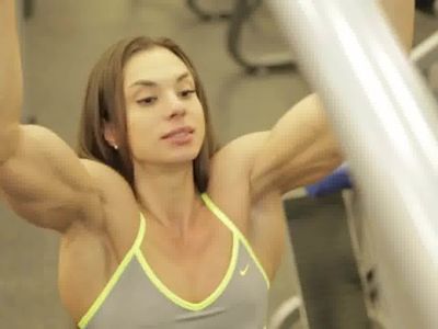 Muscle and sexy mature woman