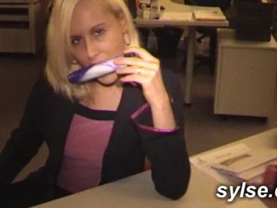 2 hot secretaries sharing gangbang in office