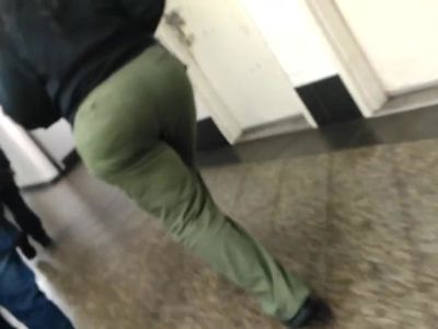 Thick ass mature booty meat candid in subway, pt.2