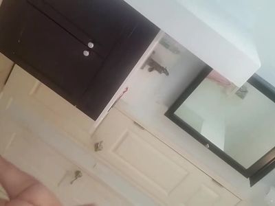 60 year old granny getting ready for shower