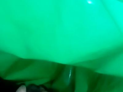 Green plastic in between my legs
