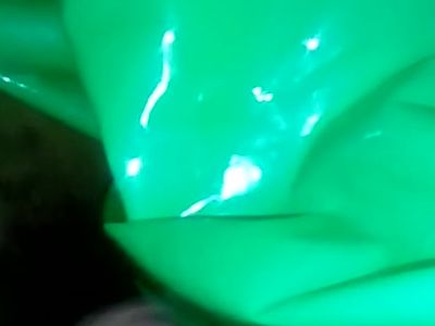 Hand job under plastic
