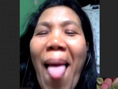 cute filipina mature mom showing me her boobs and tongue till i cum on cam