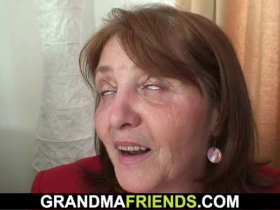 Granny threesome in the office