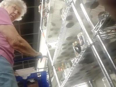 Caught by thick wrinkle granny