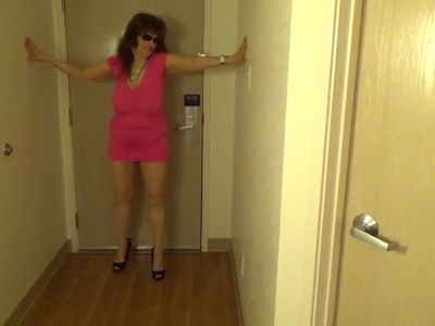 Tinja In A Hot Pink Mini Dress