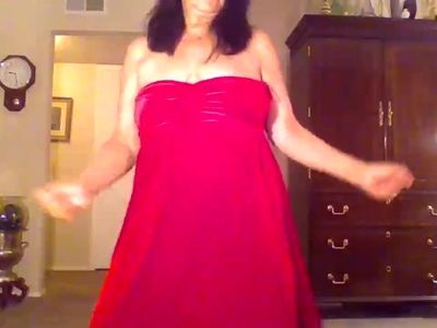 Mature Latina granny loves to dance and I love the color red!!