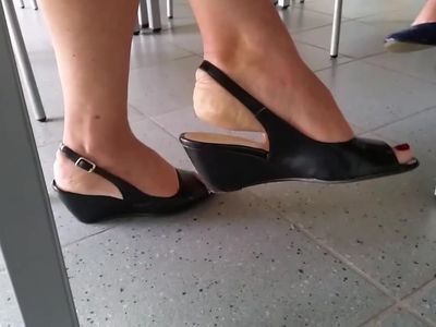 Candid feet secretary