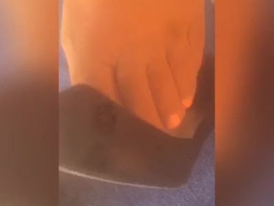 Candid advisor Shoeplay dangling close up