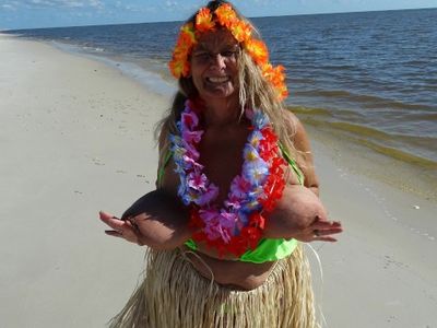 Beach Hula Girl Dance (includes 101 photo musical slide show)