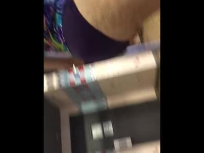 Mature pawg in bikini (do you think she knew?)