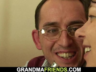 Busty mature plumper double penetration POV