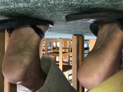 Mature ebony soles in the library pt.2 (flip your phone )
