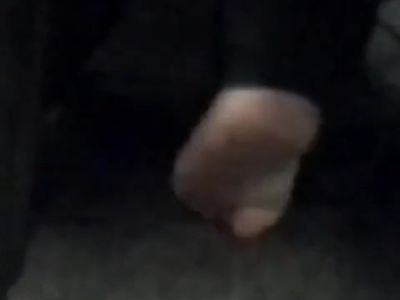 Candid Mature lady barefoot mules pt1