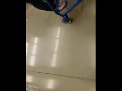 Mature feet voyeur public store