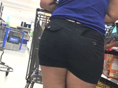 Latina Milf in Shorts With Fat Ass