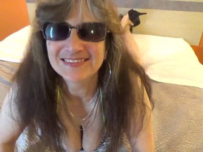 Tinja Barely Stays In A Zebra String Bikini