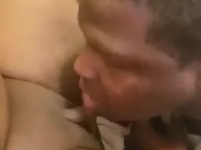 He sucks on that big clit