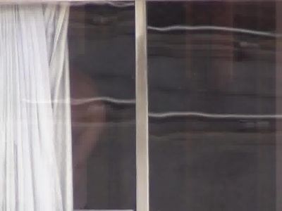 Lady Almost Caught Naked In Window