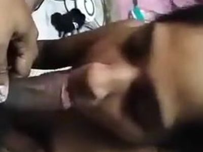 Indian Women Blowing hubby',s friend