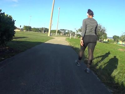 Crazy Phat Ass in Black Shiny See Thru Spandex Pt.1