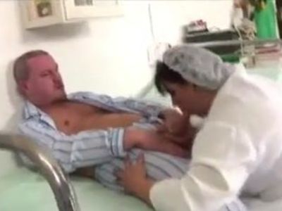 Mature anal nurse and patient in the hospital.